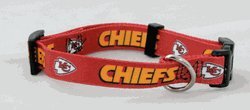 Kansas City Chiefs Medium Pet Dog Collar (Medium)
