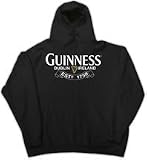 GUINNESS FIELD LOGO Black Licensed Hooded Sweatshirt