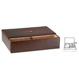 Mens Valet Jewelry Box - Brown (Brown) (2.75H x 11.75W x 9.25D)