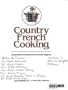 Country French cooking (A Sunset book)