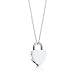 Sterling Silver Heart Lock Pendant with 18 Inch Chain