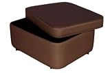 Jumbo rectangle chocolate microsuede storage ottoman