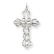 Sterling Silver Crucifix Pendant with 20 Inch Sterling Silver Chain