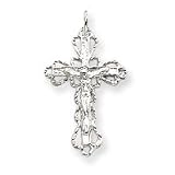 Sterling Silver Crucifix Pendant with 20 Inch Sterling Silver Chain