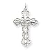 Sterling Silver Crucifix Pendant with 20 Inch Sterling Silver Chain