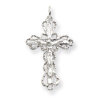 Sterling Silver Crucifix Pendant with 20 Inch Sterling Silver Chain