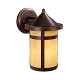 Round Mission - 2 Light Large Mission Outdoor Lighting Wall Lamp Fixture - Burnished Bronze - B2566