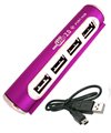 Usb hub High Speed USB 2.0 Pillared 4-Port Hub (Magenta) computer components
