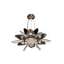 KALCO 6205CB STARGAZER 1-LT. HALOGEN SEMI-FLUSH, BASKET CRYSTAL BOWL AND DROP CRYSTALS INCLUDED