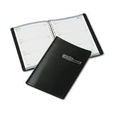 Recycled Weekly Appointment Book, 1 Week/Spread, Jan - Dec, 5x8, Black HOD27802
