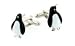 Novelty silver plated and enamel penguin cufflinks with presentation box. Made in the U.S.A