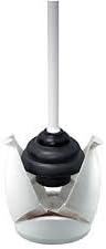 AquaPlumb Deluxe Toilet Plunger with Holder Concealed Storage Case Works with All Toilets The Concealed Decorator Plunger
