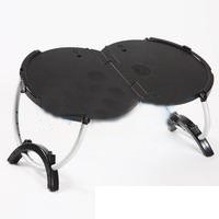 GSI Deluxe Round Laptop Notebook Foldable Table Desk Cooling Pad With Internal Fan And USB Port - Surdy, Strong And Lightweight - For Indoors, Outdoors, Or In-Car Use