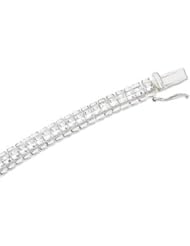 Sterling Silver 7 1/4 Inch Cubic Zirconia Bracelet