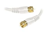 Belkin RG6 Coax Cable, F-PLUG to F-PLUG 25ft Cord (White)