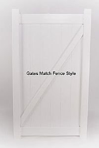 Vinyl Fencing - Privacy With Closed Spindle Top Solid Tongue and Groove - 36" High X 72" Wide Gate Kit