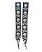 Outer Rebel Fashion Shoelaces- Wide Black with White Skull & Crossbone Print