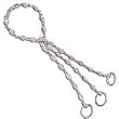 Silver Link Braclet Rose Quartz Gemstones (brclt219a)