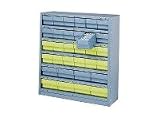Closed Steel Shelving Unit With Plastic Drawers