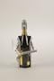 Occupational Fireman Metal Sculpture Wine Caddy Bottle Holder Rack