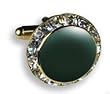 Hunter Green with Crystal Setting