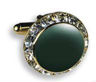 Hunter Green with Crystal Setting