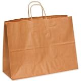 SHPBGS108K - Kraft Paper Shopping Bags, 16 x 6 x 12