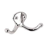 Buy 38 x 77mm Double Wardrobe Metal Hook - Chrome by Richelieu