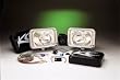 69 Series Long Range Light 6 in. x 9 in. Rectangle Clear Lens Chrome Housing 100 Watts Pair of Lights