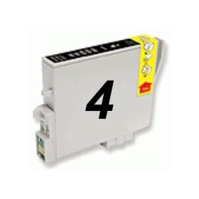4 x T0481 Black High Capacity Compatible Ink Cartridges for Epson Stylus Photo R200 R220 R300 R300M R320 R325 R340 R350 RX500 RX600 RX620 RX640 Inkjet Printers