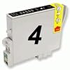 4 x T0481 Black High Capacity Compatible Ink Cartridges for Epson Stylus Photo R200 R220 R300 R300M R320 R325 R340 R350 RX500 RX600 RX620 RX640 Inkjet Printers