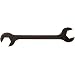 Martin BLK3727 Forged Alloy Steel 1-5/8" x 1-5/8" Opening 15 and 60 Degree Double Head Open End Hydraulic Wrench, 15.75" Overall Length, Industrial Black Finish