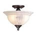 Vaxcel LK33352 Brussels 2 light Semi Flush Ceiling Light