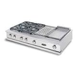 Capital 48 in. Professional 6 Sealed Burner Cooktop with Grill - PSCT486B/PSCT486B