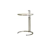 Eileen Gray-style Stainless Steel Accent Table