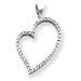 14k White Gold Diamond Heart Pendant