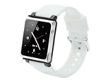 iWatchz CLRCHR22WHT Q Collection Wrist Strap for iPod Nano 6G, White