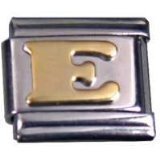 E Stainless Steel Italian Charm For Italian Bracelet