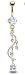 perçage du nombril Cristal or vigne piercing pour le nombril