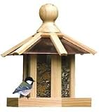Birdscapes 540 Copper Top Pine Gazebo Feeder, 3 lb capacity