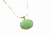 Green Opal Egg Pendant by Annette Ferdinandsen
