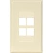 Channel Vision 4 Jack Almond Decora Plates - 10 Pack