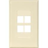 Channel Vision 4 Jack Almond Decora Plates - 10 Pack