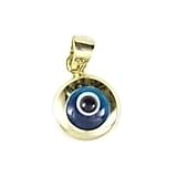 14K Gold Small Evil Eye Pendant