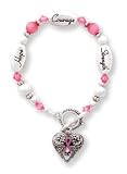 Clearly Charming Breast Cancer Awareness Silver & Crystal Expressively Yours Bracelet