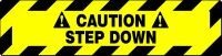 Slip-Gard Border Floor Signs6 X 24 Step-Style, CAUTION STEP DOWN