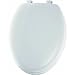 Mayfair 146ECDG 006 Designer Series Wood Toilet Seat with Easy-Clean Hinges and DuraGuard Antimicrobial Agent, Elongated, Bone