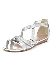 Faux Snakeskin Print Strappy Wedge Sandals