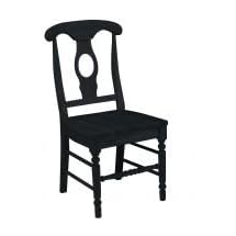 International Concepts C46-1202P Pair of Empire Chairs, Black by International Concepts