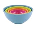 Zak! Designs, Bowl Set, Colorways bowls, 4 Pieces Set Medium, Assorted Rainbow
